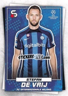 Sticker Stefan de Vrij - Superstars 2022-2023
 n. 77 - Topps