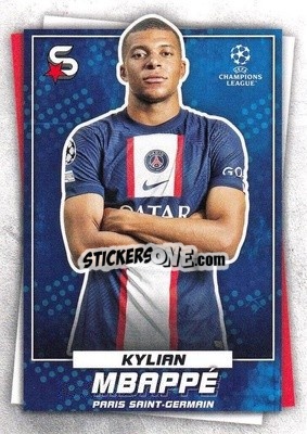 Sticker Kylian Mbappé - Superstars 2022-2023
 n. 134 - Topps