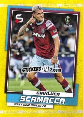 Sticker Gianluca Scamacca - Superstars 2022-2023
 n. 187v - Topps