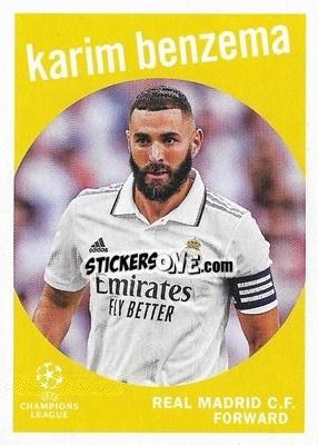 Sticker Karim Benzema - UEFA Club Competitions 2022-2023
 n. 59-18 - Topps