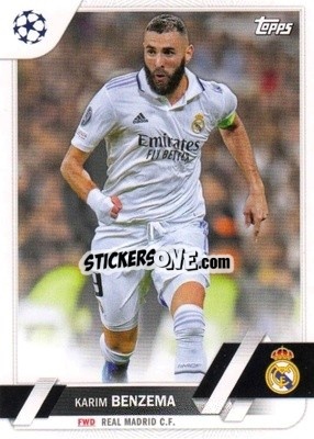 Sticker Karim Benzema - UEFA Club Competitions 2022-2023
 n. 14 - Topps