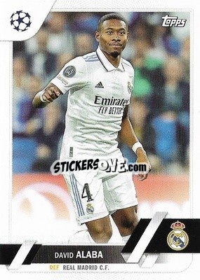 Sticker David Alaba - UEFA Club Competitions 2022-2023
 n. 82 - Topps