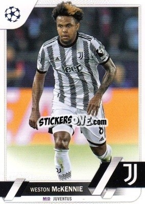 Sticker Weston McKennie - UEFA Club Competitions 2022-2023
 n. 115 - Topps