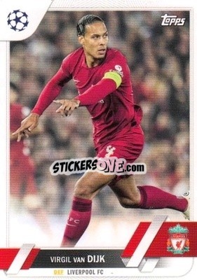 Sticker Virgil van Dijk - UEFA Club Competitions 2022-2023
 n. 130 - Topps