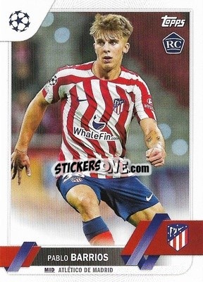 Sticker Pablo Barrios - UEFA Club Competitions 2022-2023
 - Topps