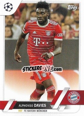 Sticker Alphonso Davies - UEFA Club Competitions 2022-2023
 n. 162 - Topps