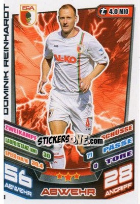 Figurina Dominik Reinhardt - German Fussball Bundesliga 2013-2014. Match Attax - Topps