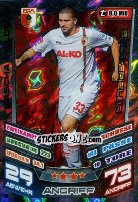 Sticker Sascha Mölders - German Fussball Bundesliga 2013-2014. Match Attax - Topps