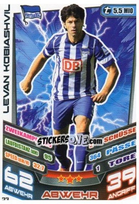 Sticker Levan Kobiashvili - German Fussball Bundesliga 2013-2014. Match Attax - Topps
