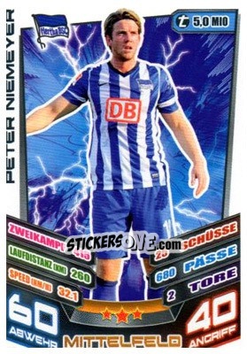 Sticker Peter Niemeyer - German Fussball Bundesliga 2013-2014. Match Attax - Topps