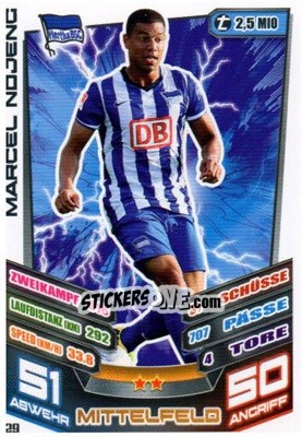 Sticker Marcel Ndjeng - German Fussball Bundesliga 2013-2014. Match Attax - Topps