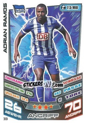 Sticker Adrian Ramos - German Fussball Bundesliga 2013-2014. Match Attax - Topps