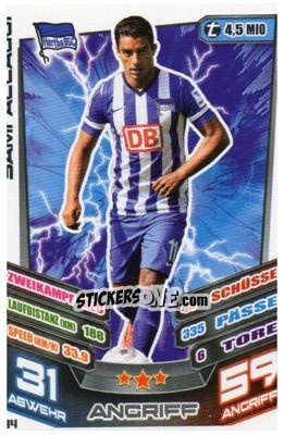 Sticker Sami Allagui - German Fussball Bundesliga 2013-2014. Match Attax - Topps