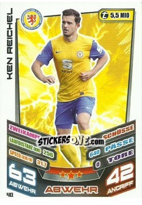 Sticker Ken Reichel - German Fussball Bundesliga 2013-2014. Match Attax - Topps