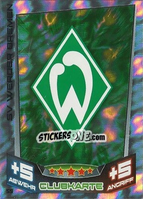 Sticker Club-Logo - German Fussball Bundesliga 2013-2014. Match Attax n. 55 - Topps
