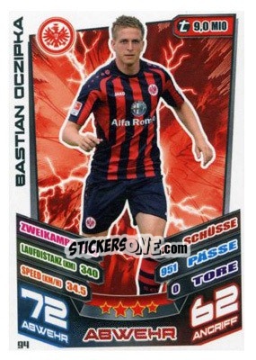 Figurina Bastian Oczipka - German Fussball Bundesliga 2013-2014. Match Attax - Topps