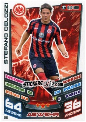 Figurina Stefano Celozzi - German Fussball Bundesliga 2013-2014. Match Attax - Topps