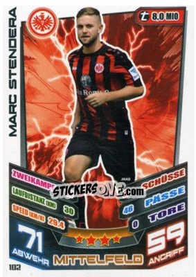 Figurina Marc Stendera - German Fussball Bundesliga 2013-2014. Match Attax - Topps