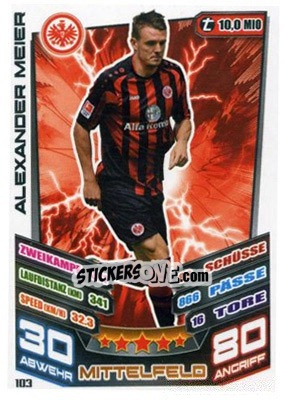 Figurina Alexander Meier - German Fussball Bundesliga 2013-2014. Match Attax - Topps