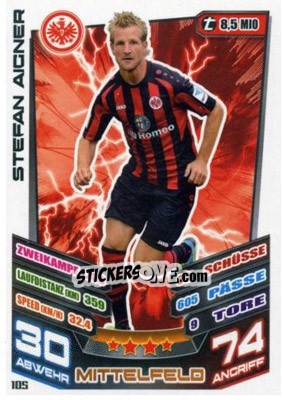 Sticker Stefan Aigner - German Fussball Bundesliga 2013-2014. Match Attax - Topps