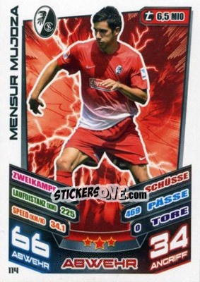 Figurina Mensur Mujdza - German Fussball Bundesliga 2013-2014. Match Attax - Topps