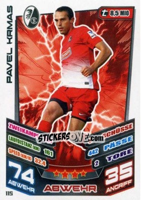 Sticker Pavel Krmas - German Fussball Bundesliga 2013-2014. Match Attax - Topps
