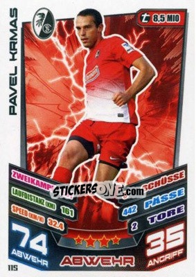 Cromo Pavel Krmas - German Fussball Bundesliga 2013-2014. Match Attax - Topps