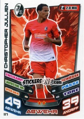 Figurina Christopher Jullien - German Fussball Bundesliga 2013-2014. Match Attax - Topps