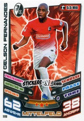 Cromo Gelson Fernandes - German Fussball Bundesliga 2013-2014. Match Attax - Topps