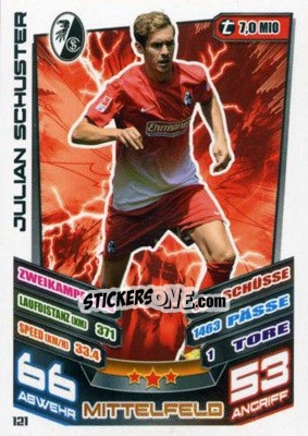 Figurina Julian Schuster - German Fussball Bundesliga 2013-2014. Match Attax - Topps