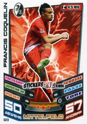 Cromo Francis Coquelin - German Fussball Bundesliga 2013-2014. Match Attax - Topps