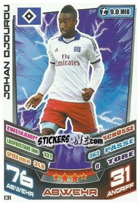 Sticker Johan Djourou - German Fussball Bundesliga 2013-2014. Match Attax - Topps