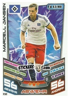 Sticker Marcell Jansen - German Fussball Bundesliga 2013-2014. Match Attax - Topps