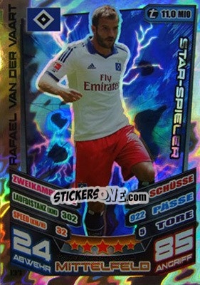 Cromo Rafael van der Vaart - German Fussball Bundesliga 2013-2014. Match Attax - Topps