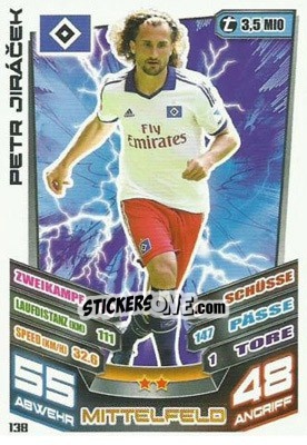 Figurina Petr Jirácek - German Fussball Bundesliga 2013-2014. Match Attax - Topps