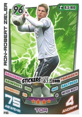 Sticker Ron-Robert Zieler - German Fussball Bundesliga 2013-2014. Match Attax - Topps