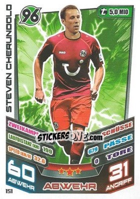 Sticker Steven Cherundolo - German Fussball Bundesliga 2013-2014. Match Attax - Topps