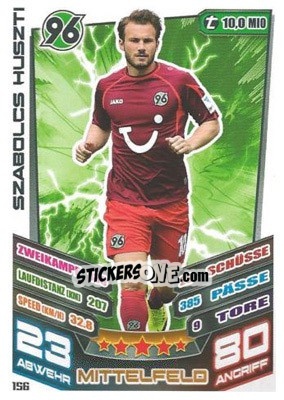 Sticker Szabolcs Huszti - German Fussball Bundesliga 2013-2014. Match Attax - Topps