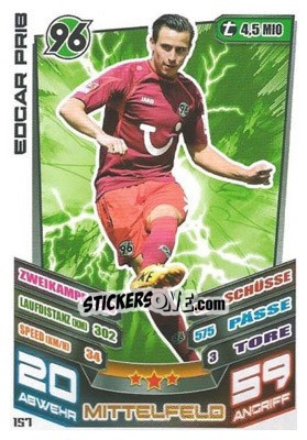 Sticker Edgar Prib - German Fussball Bundesliga 2013-2014. Match Attax - Topps