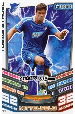 Sticker Tobias Strobl - German Fussball Bundesliga 2013-2014. Match Attax n. 173 - Topps