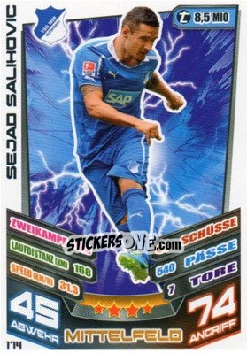 Sticker Sejad Salihovic - German Fussball Bundesliga 2013-2014. Match Attax n. 174 - Topps