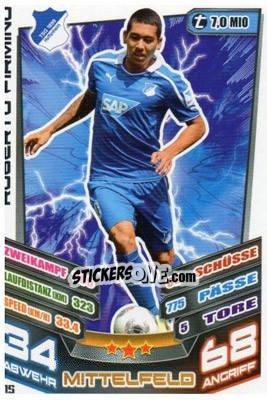 Sticker Roberto Firmino - German Fussball Bundesliga 2013-2014. Match Attax n. 175 - Topps