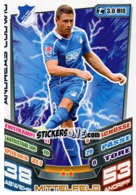 Cromo Andreas Ludwig - German Fussball Bundesliga 2013-2014. Match Attax - Topps