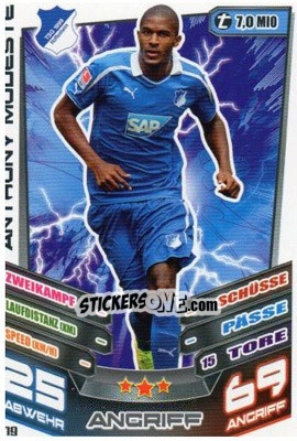 Sticker Anthony Modeste - German Fussball Bundesliga 2013-2014. Match Attax n. 179 - Topps