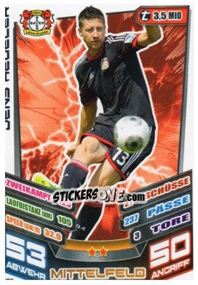 Cromo Jens Hegeler - German Fussball Bundesliga 2013-2014. Match Attax - Topps