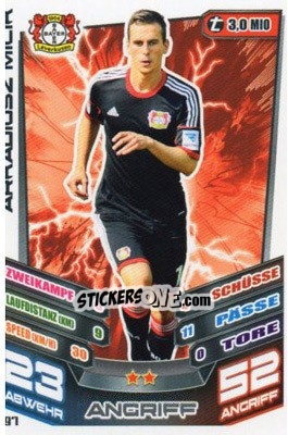 Sticker Arkadiusz Milik - German Fussball Bundesliga 2013-2014. Match Attax n. 197 - Topps