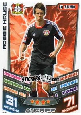 Sticker Robbie Kruse - German Fussball Bundesliga 2013-2014. Match Attax n. 198 - Topps