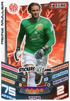 Sticker Heinz Müller - German Fussball Bundesliga 2013-2014. Match Attax - Topps