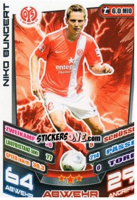 Sticker Niko Bungert - German Fussball Bundesliga 2013-2014. Match Attax - Topps