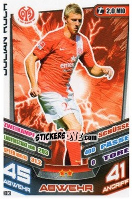 Sticker Julian Koch - German Fussball Bundesliga 2013-2014. Match Attax - Topps